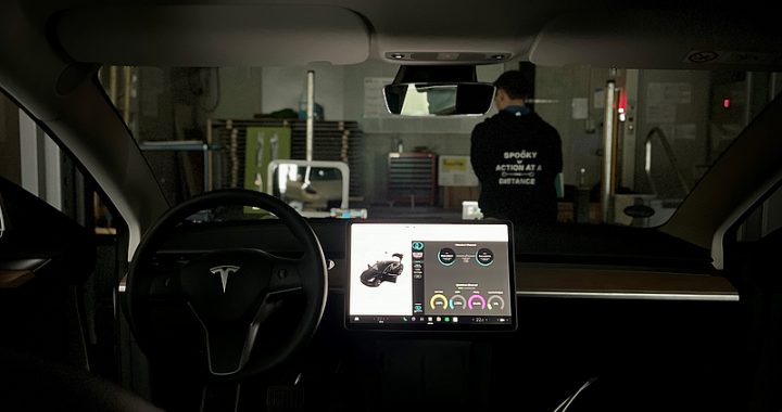 Quantenschlüsselaustausch in ein Fahrzeug (Tesla)
